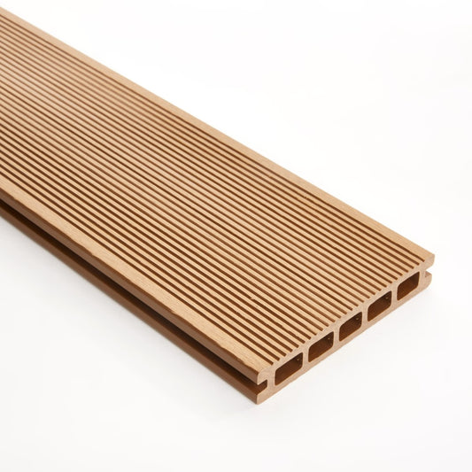 Triton Composite Decking Board – Teak | Affordable Uncapped WPC Deckin