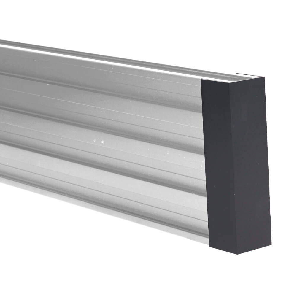 A220-2X End Cap fitted on a joist beam, trimmed to match joist depth, for a sealed and neat finish