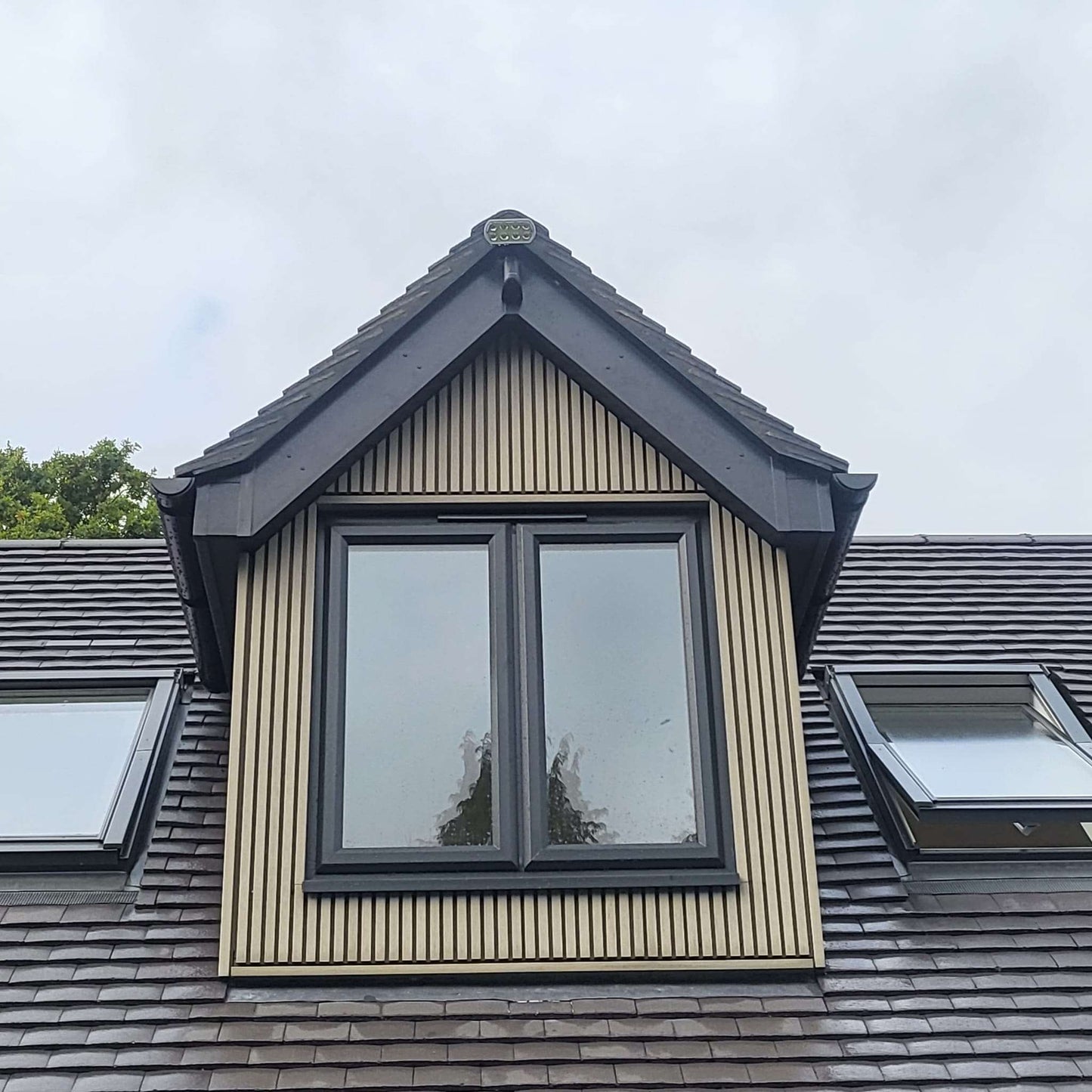 Composite Slatted Cladding Silver Birch