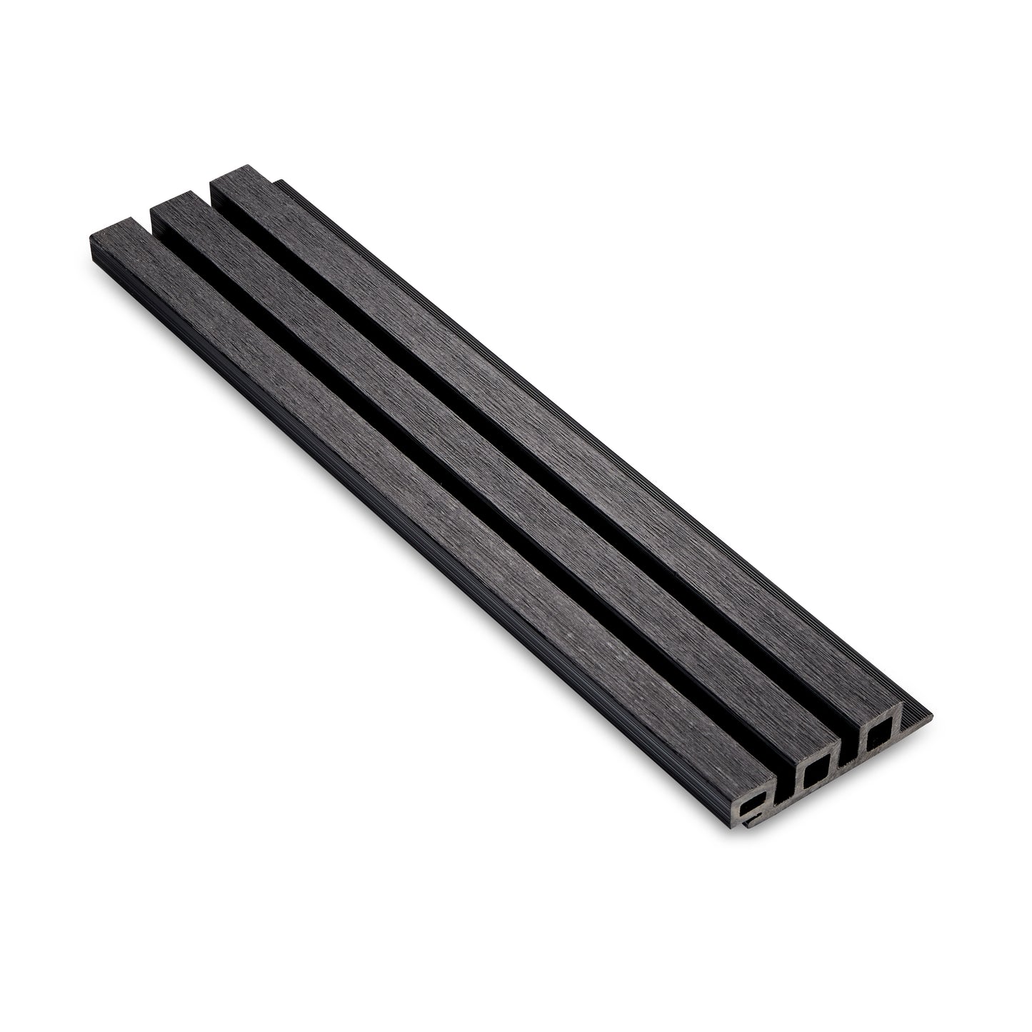 Midnight (Black) - Slatted Composite Cladding Panels - Board Width 120mm (115mm wide coverage)