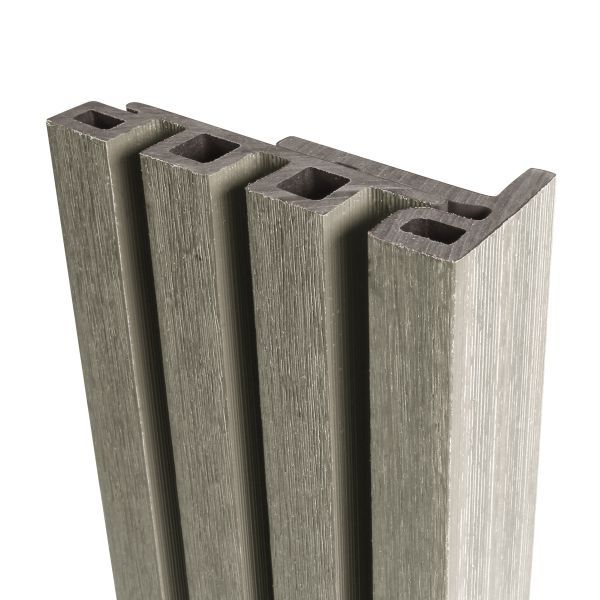 Ecoscape Slatted Cladding Silver Birch End Trim