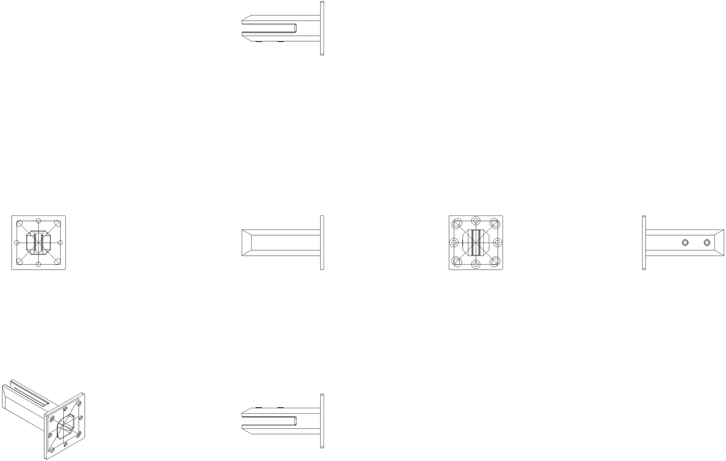 Square Base Budget Mini Post Spigot (Low‑Level Use)