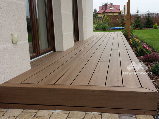 Ultrashield Naturale Composite Fascia Deck Board / Decking Trim - 3600mm x 180mm x 15mm Teak