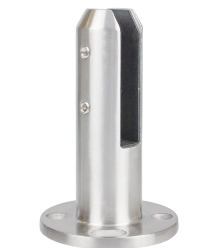 Glass Spigot Base Fix Round Model 12 - 15mm Glass Duplex 2205 Stainless Steel