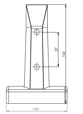 Square Based Mini Post Spigot with Tilt-Lock Glass Adjustment System
