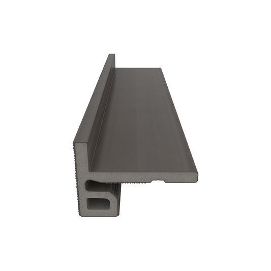 Dark Silver Grey Slatted End Trim - Composite Decking Company