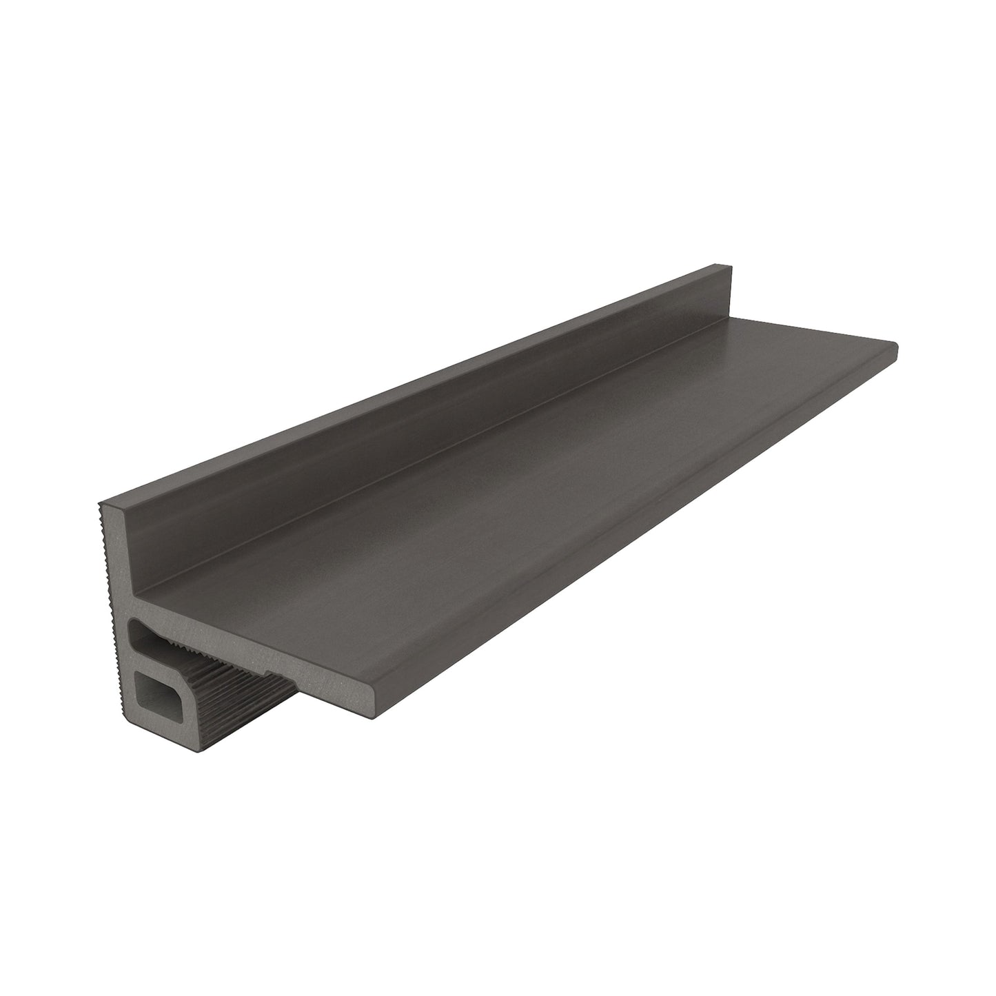 Dark Silver Grey Slatted End Trim - Composite Decking Company