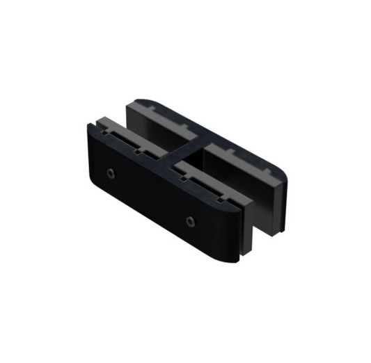 180° Glass Stiffener Aluminium [2 colours] - Suits 12mm Glass