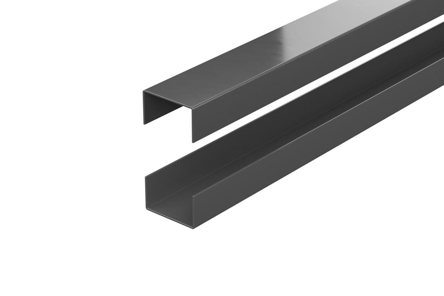 DuraPost® URBAN® Rails for Slatted Composite Panel (Pack of 2) — Matching Colours