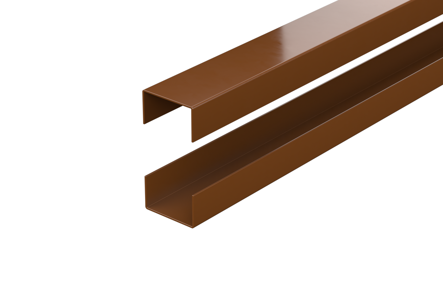 DuraPost® URBAN® Rails for Slatted Composite Panel (Pack of 2) — Matching Colours