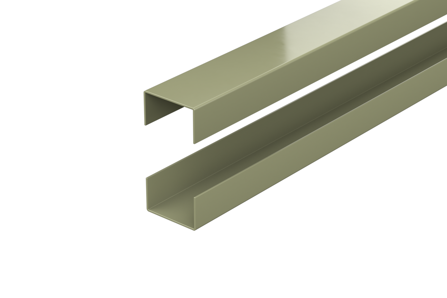 DuraPost® URBAN® Rails for Slatted Composite Panel (Pack of 2) — Matching Colours