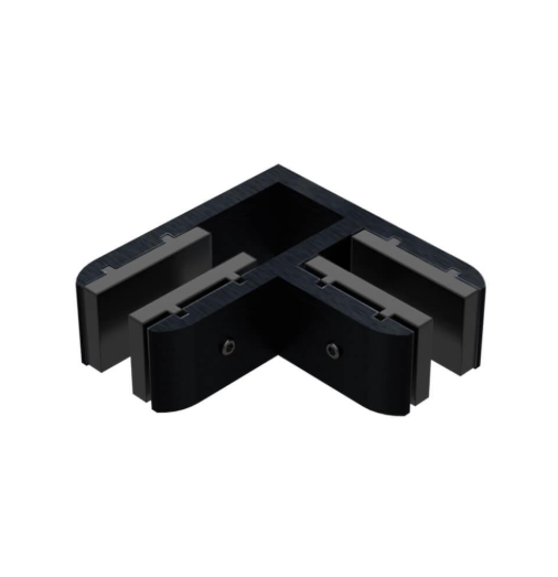 90° Corner Glass Stiffener Aluminium [2 colours] - Suits 12mm Glass