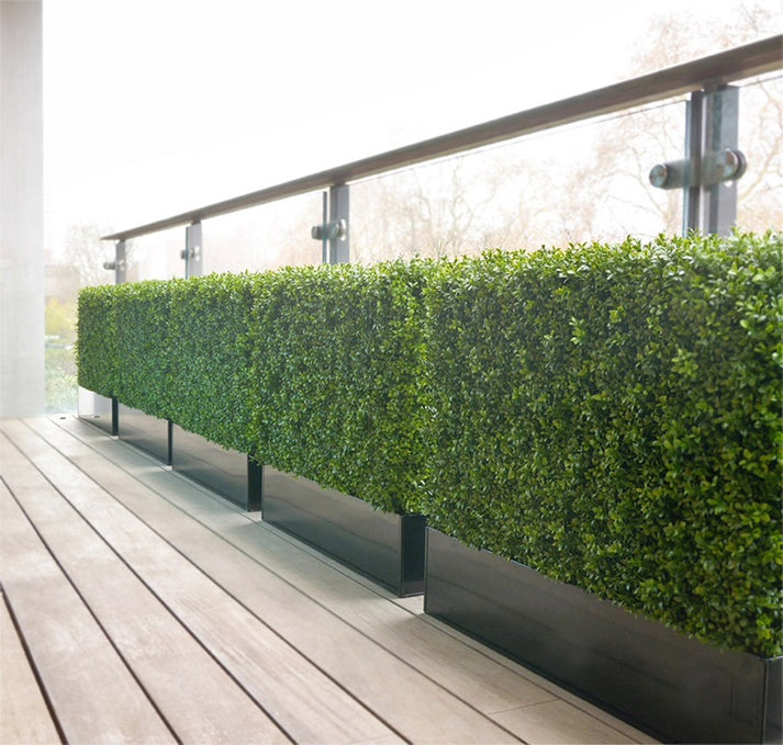 Balcony Privacy Screen | Artificial Buxus Hedge Boxes – Composite ...