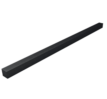 Black recycled plastic subframe blocking measuring 95x95x3600mm, ideal for durable decking subframes