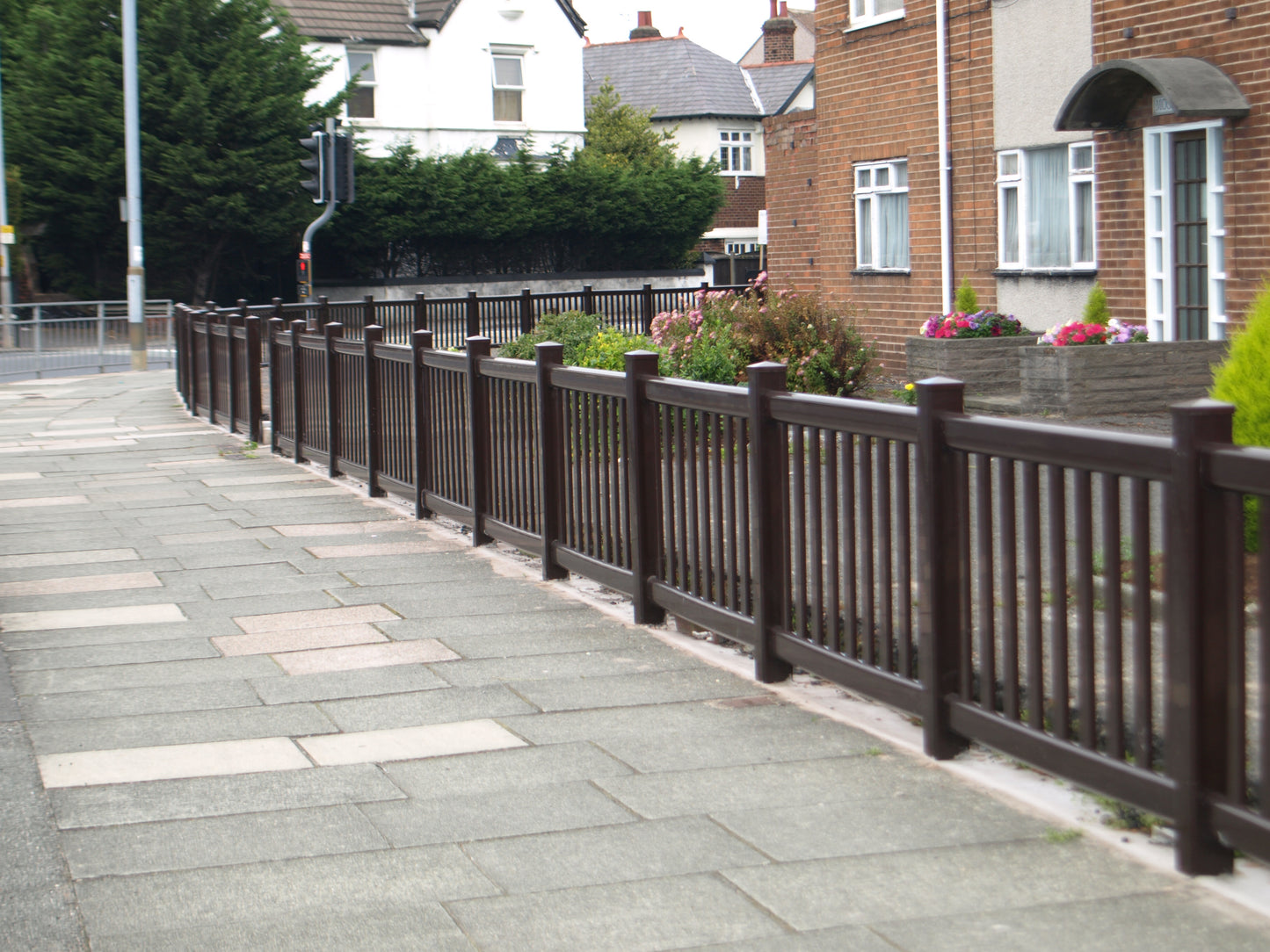 Brown PVC Balustrade Railing Fence