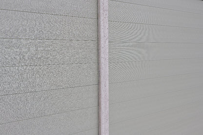 Light Grey prima Fence in Concrete Posts