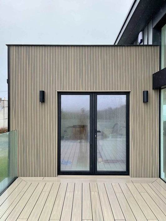 Ecoscape Vertical Slatted Cladding Silver Birch