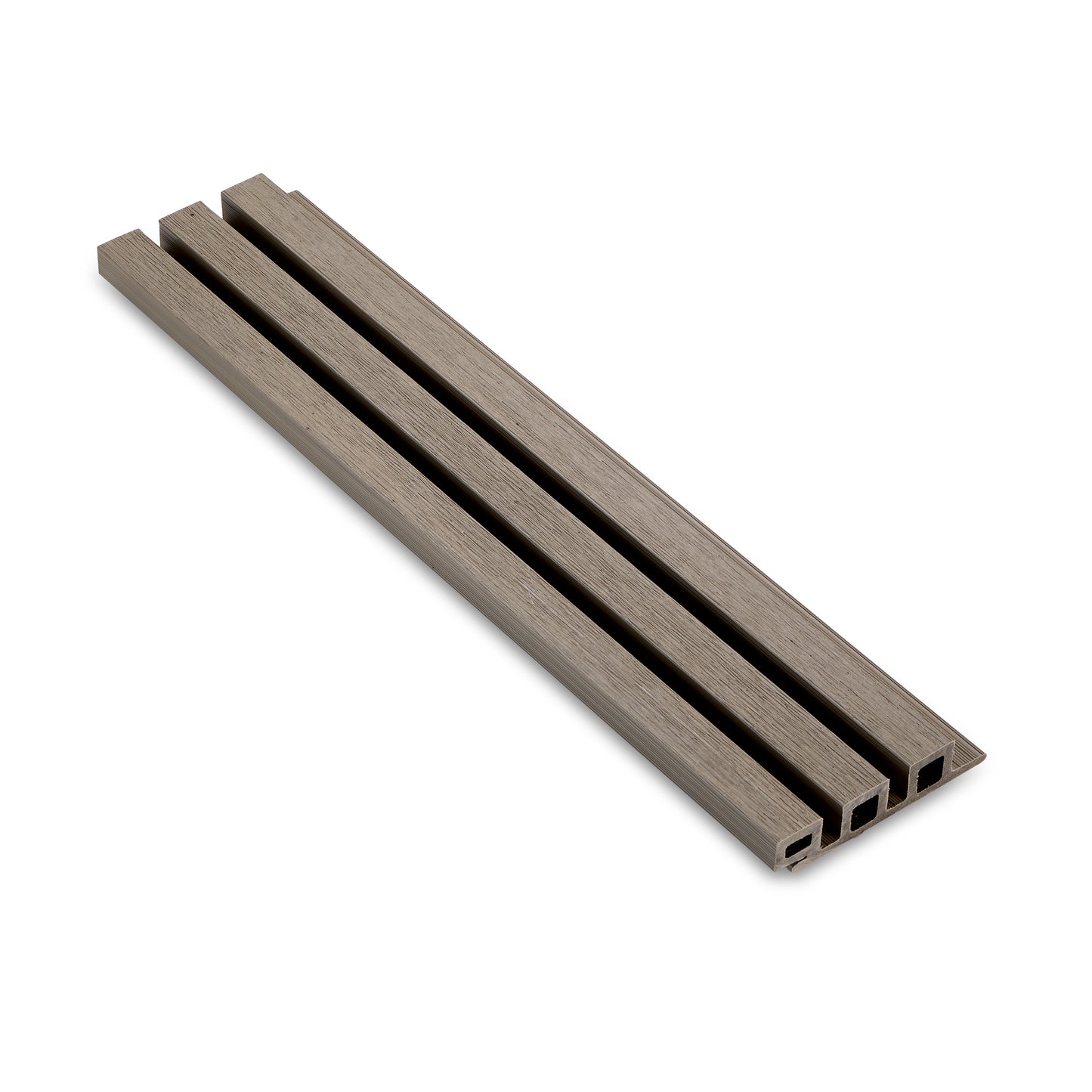 Silver Birch - Slatted Composite Cladding Panels - Board Width 120mm (115mm wide coverage)