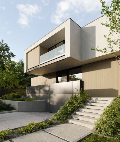 Light Oak - Slatted Composite Cladding Panels - Board Width 120mm (115mm wide coverage)