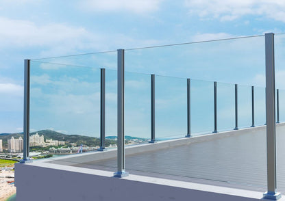 Elegant Glass Balustrade Silver