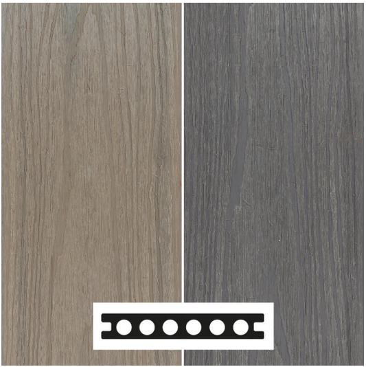 Capstone Composite Deckinmg | 2 Colour Deck Board - Antique/Light Grey | Durable & Stylish