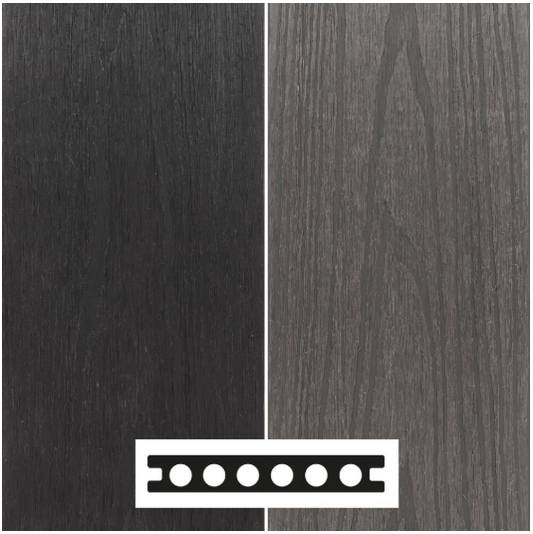 Capstone Composite Decking | 2 Colour Deck Board - Charcoal/Silver Grey | Durable & Stylish
