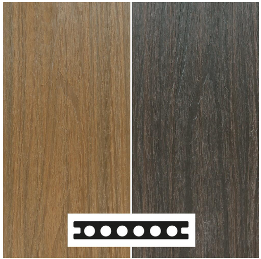 Capstone Composite Decking | 2 Colour Deck Board - Teak/Walnut | Durable & Stylish