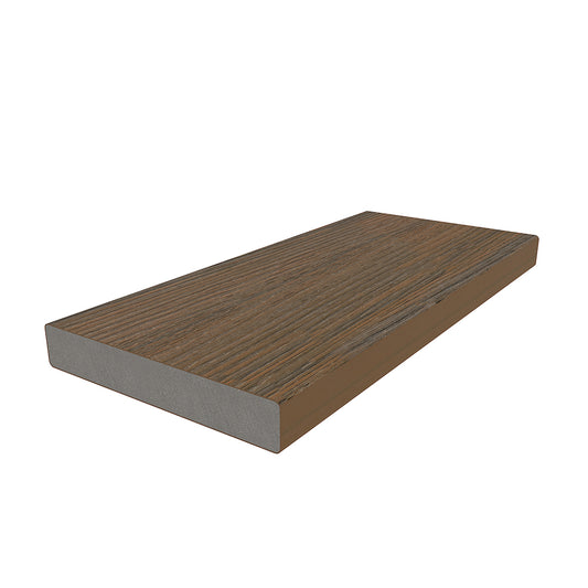 Ultrashield Essential Capped Solid Bullnose Composite Decking Board - Warm Chestnut 3600mm x 138mm x 23mm