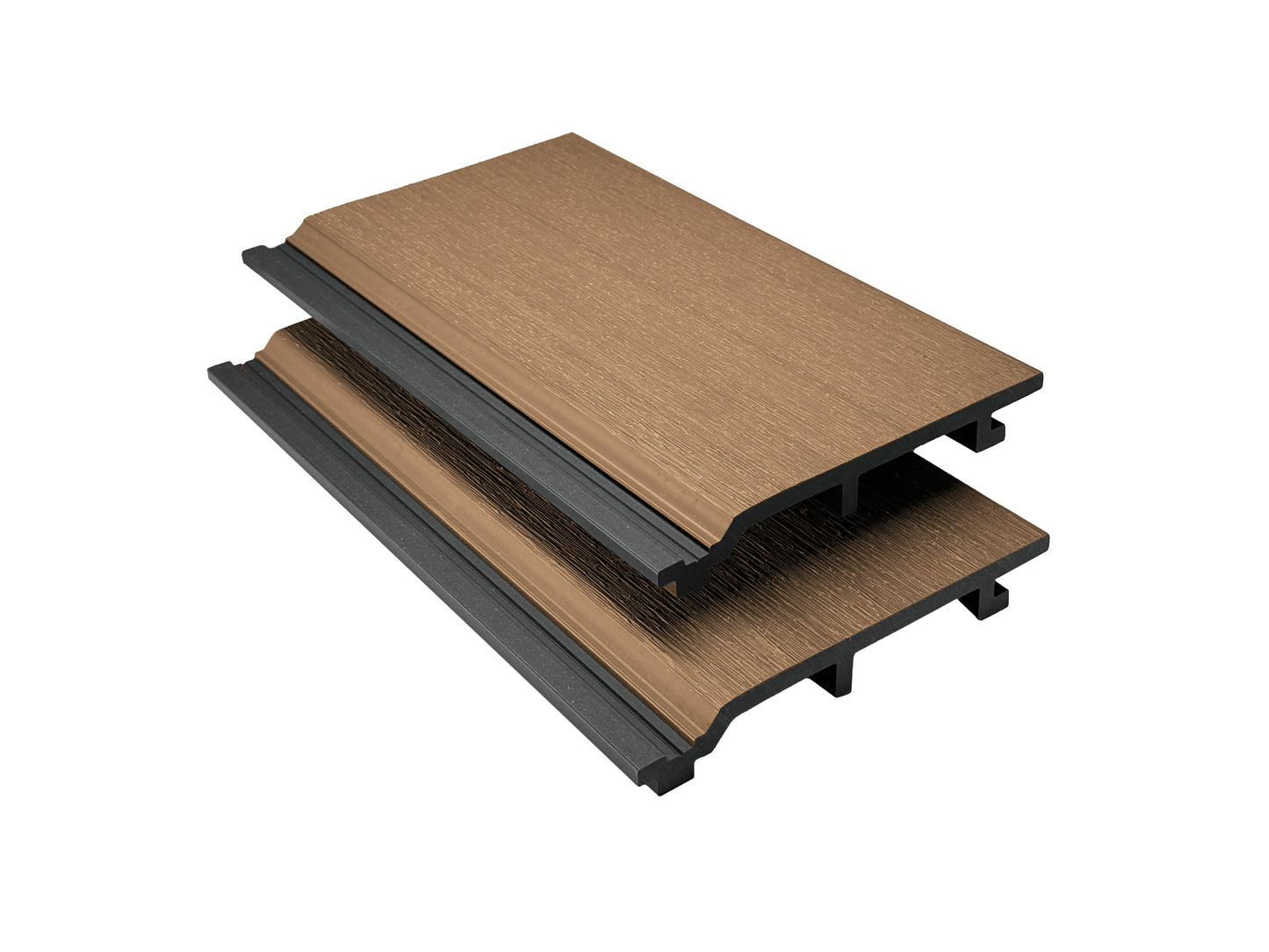 Triton Teak  - Composite Shiplap Cladding - Board Width: 174mm (150mm coverage) x 3.6m