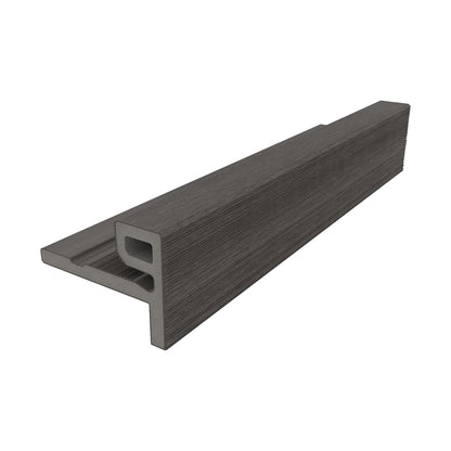 Dark Silver Grey Slatted End Trim - Composite Decking Company