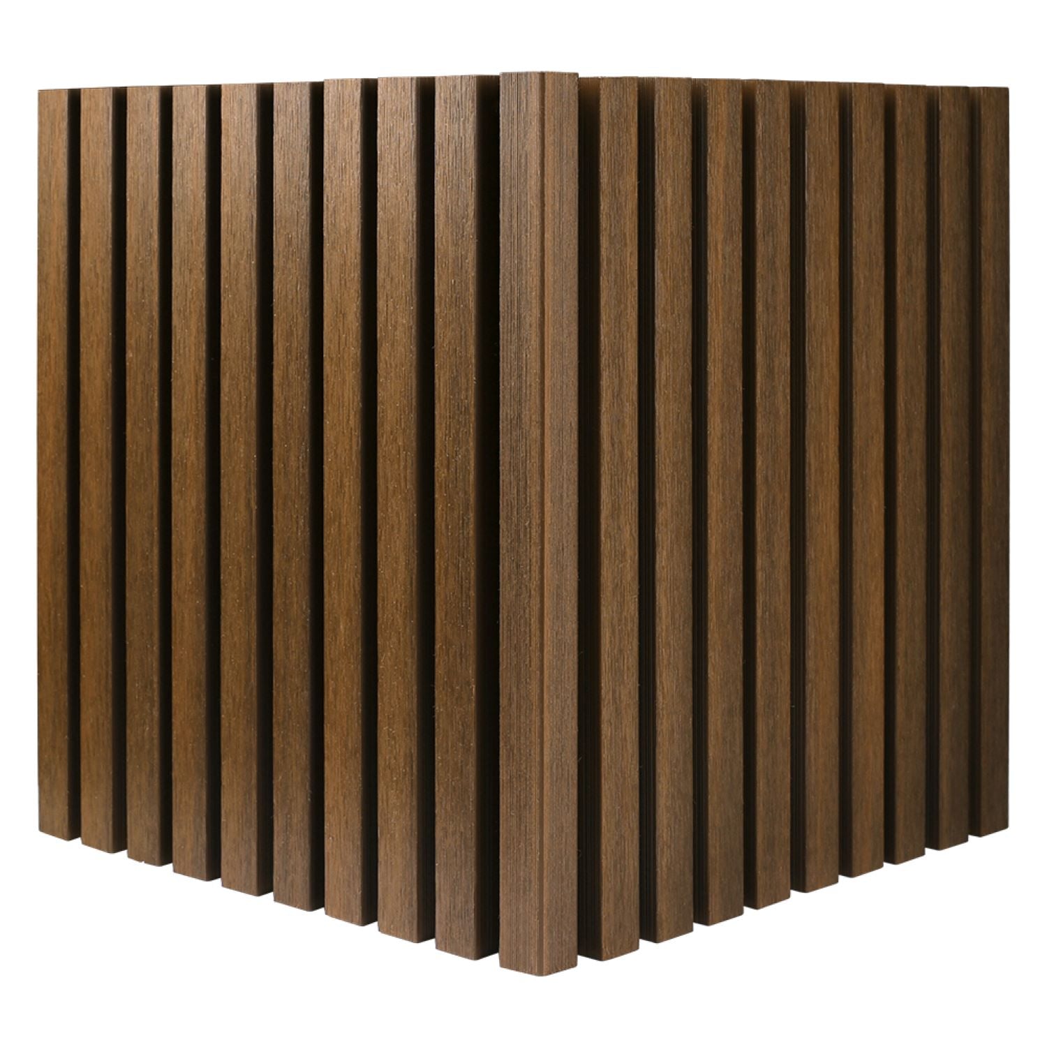 Spiced Oak - Slatted Composite Cladding Panels - Board Width 120mm (11 ...
