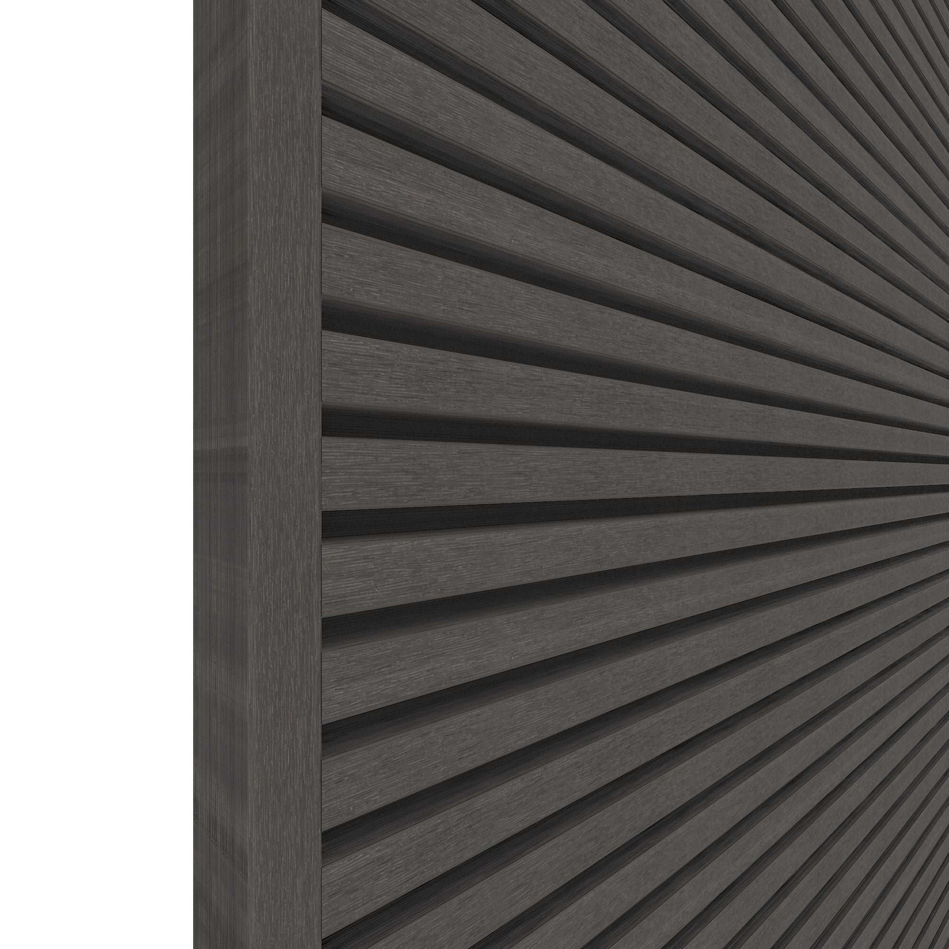 Dark Silver Grey Slatted End Trim - Composite Decking Company
