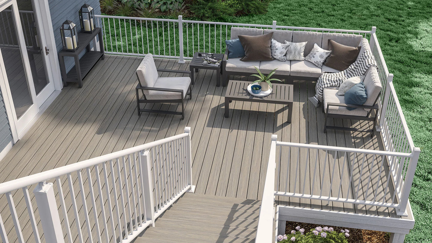 Grey Venture Composite Decking Board 3660mm Length (Grooved Edge)