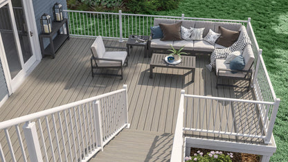 Grey Venture Composite Decking Board 3660mm Length (Grooved Edge)