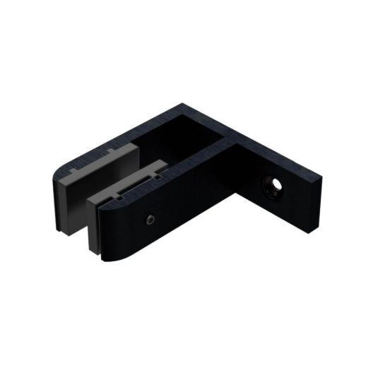 Wall to Glass Stiffener Aluminium [2 colours] - Suits 12mm Glass