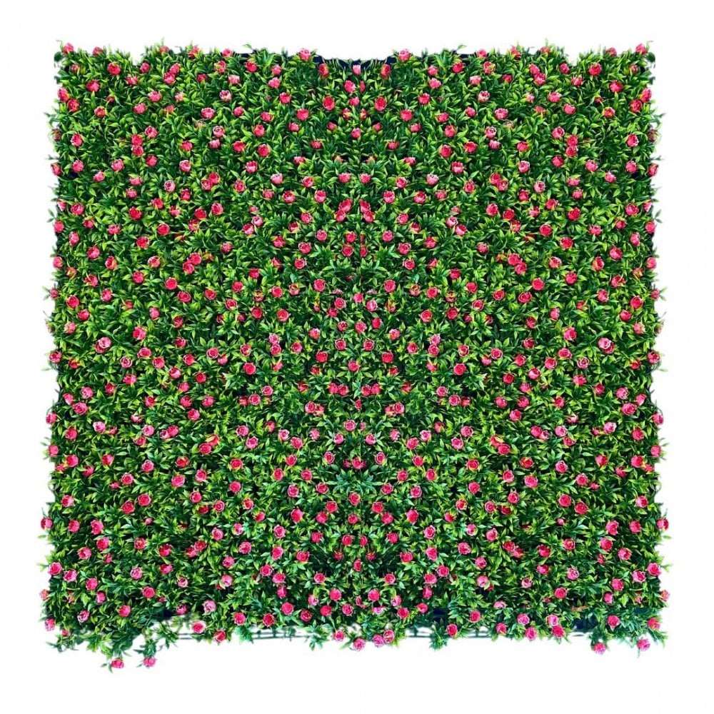 Artificial Green Wall Panels | Artificial Rose Flower Wall – Composite ...