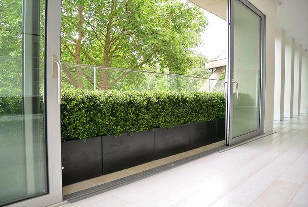 Balcony Privacy Screen | Artificial Buxus Hedge Boxes – Composite ...