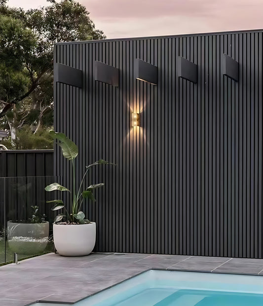 Triton Charcoal - Slatted Composite Cladding Panels - Board Width 219mm (200mm wide coverage) x 26mm