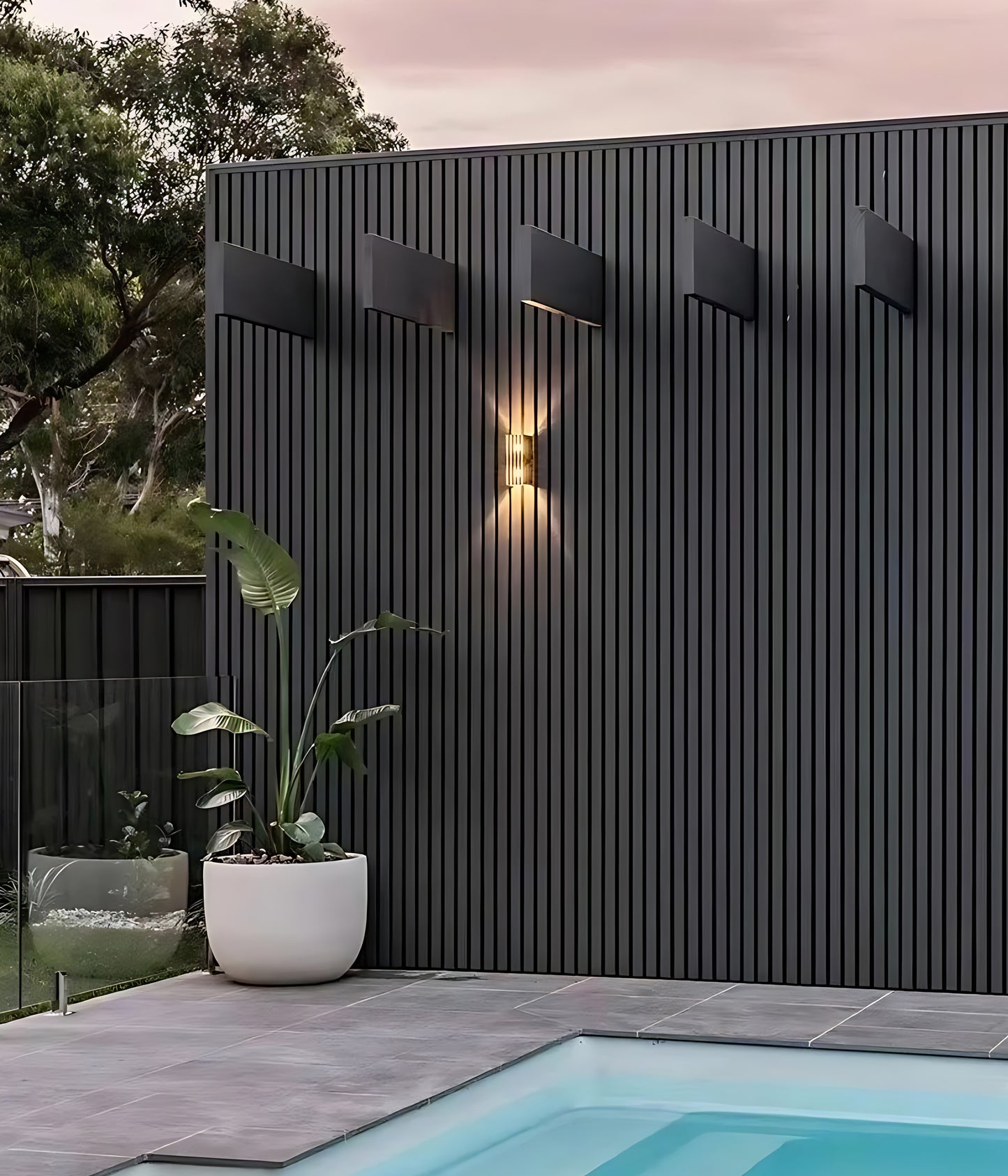 Charcoal - Slatted Composite Cladding Panels - Board Width 219mm (200mm wide coverage) x 26mm
