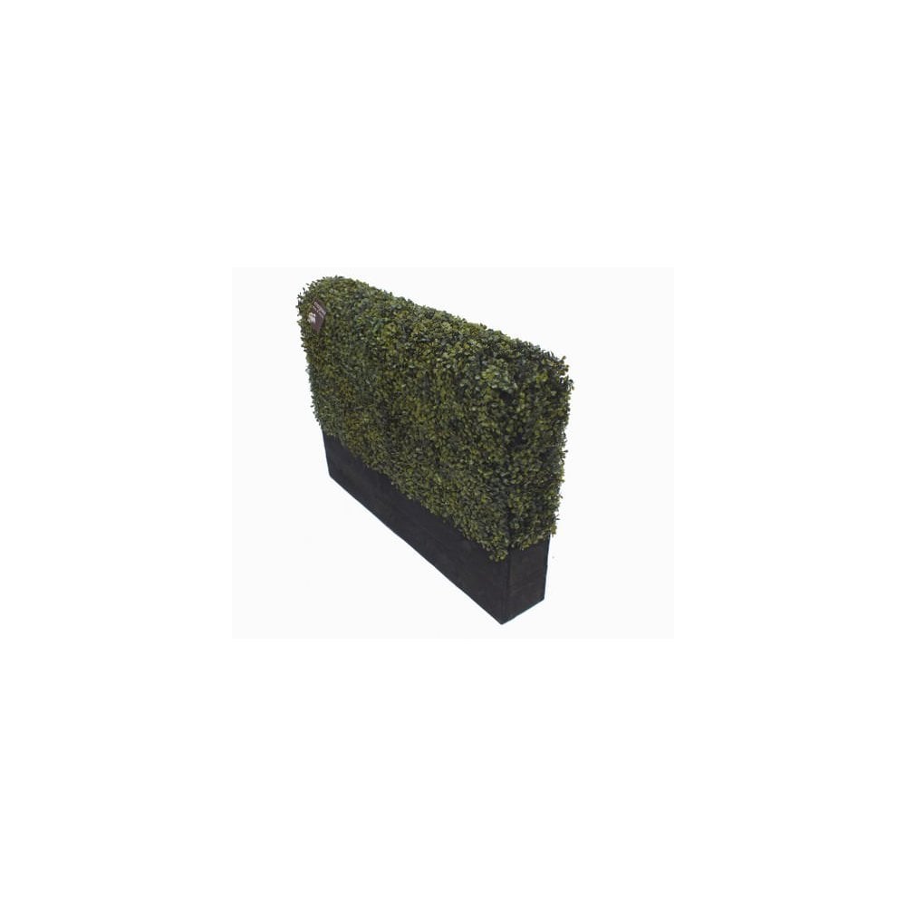 Artificial Boxwood Hedge in Black Timber Trough