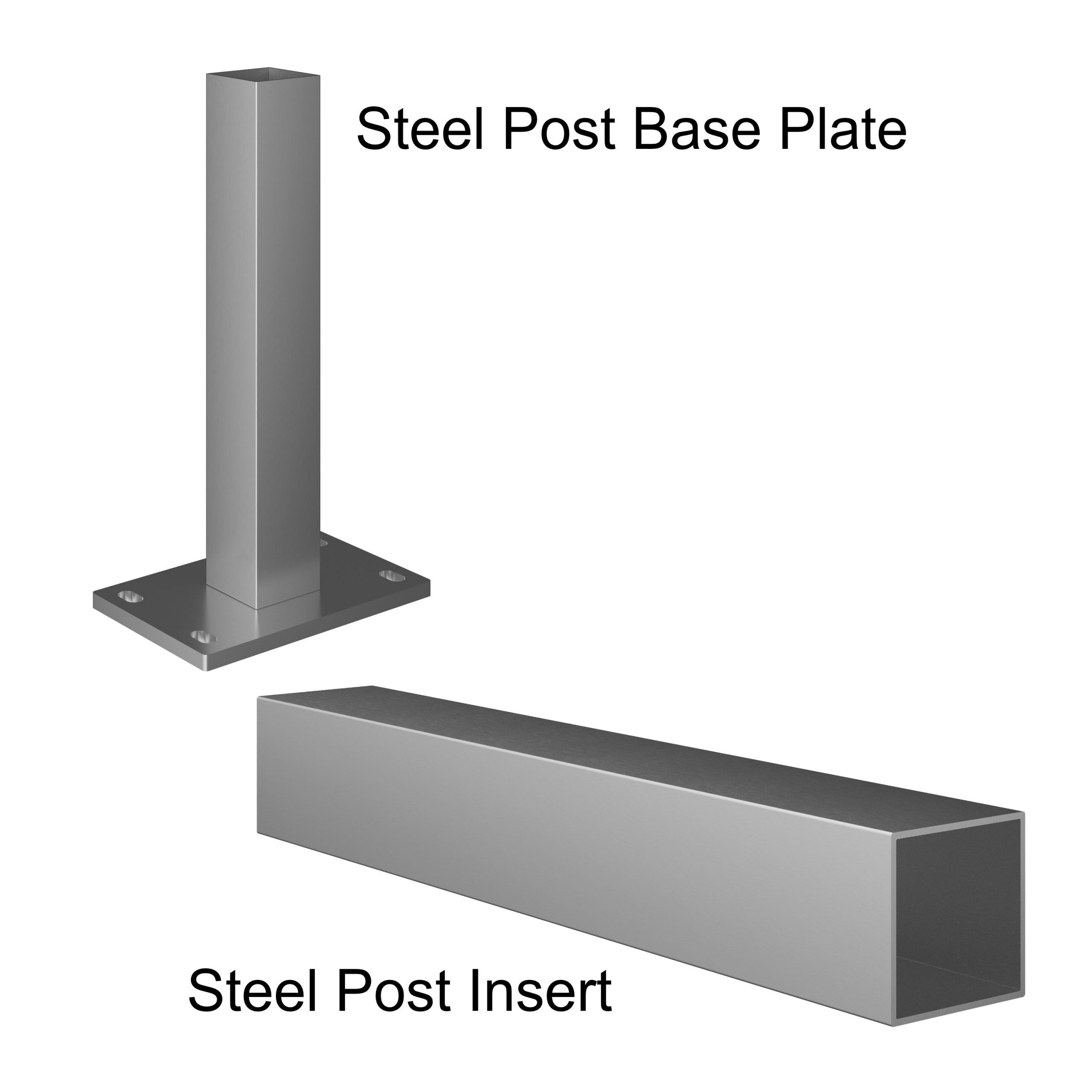 Plastic Fence Panels | Ecoscape Fence Steel Post Insert – Composite ...